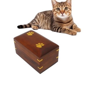 Urne carrée anti-humidité <span class=keywords><strong>pour</strong></span> animaux de compagnie avec gravure de patte, <span class=keywords><strong>pour</strong></span> chats et chiens, fournitures funéraires, <span class=keywords><strong>cercueil</strong></span> commémoratif <span class=keywords><strong>pour</strong></span> petits animaux - Product Image 1