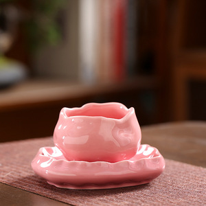 150ml High-Appearancy-Level <b>Ceramic</b> <b>Cup</b> Pink Master <b>Cup</b> Personal Tasting <b>Cup</b>, Gongfu Tea Set Single <b>Cup</b> Coffee <b>Cup</b> Saucer - Product Image 6