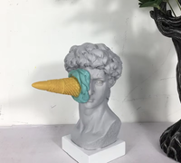 Crème glacée minimaliste moderne de style européen Smashing David Sculpture bordure la plus vendue pour chambre à coucher salon décor à la maison