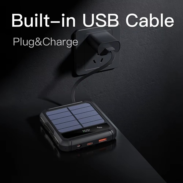 Portable Solar Battery Charger 50000mAh Fast Charging Power Bank for Camping Hiking Travel