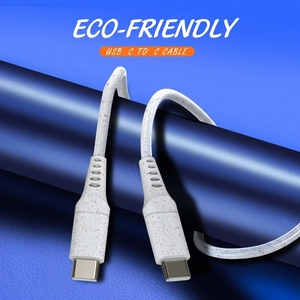 Câble USB C vers USB C écologique 60W PD à charge rapide, en matériau recyclable, pour ordinateur portable, téléphone, tablette - Product Image 2