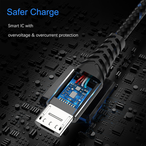 <span class=keywords><strong>Amazon</strong></span>-<span class=keywords><strong>Cable</strong></span> Micro Usb <span class=keywords><strong>Otg</strong></span>, <span class=keywords><strong>Cable</strong></span> de carga de acero cortable - Product Image 3