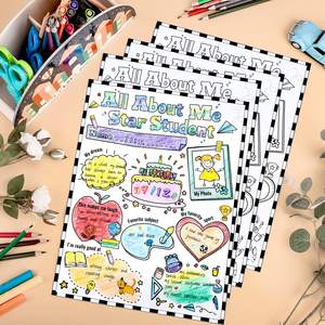 Affiches « Tout sur moi » – Étudiant Étoile de la Semaine – <span class=keywords><strong>Affiche</strong></span> Scolaire pour l'Auto-Présentation – Affiches pour l'École Primaire et la Maternelle pour la Classe - Product Image 3