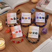 Bracelet élastique unisexe en œil de tigre naturel et améthyste, perles, simple, pour couple, vente chaude