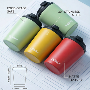 Gobelet à café léger pour le bureau et la maison, tasse à café personnalisée en acier inoxydable, 12 oz, double paroi, isolée sous vide - Product Image 5