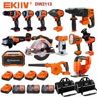 . Kits combinés sans fil EKIIV professionnels de haute qualité, 12 pièces, 21v, pour une vente efficace