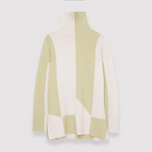 <span class=keywords><strong>Jersey</strong></span> de <span class=keywords><strong>cuello</strong></span> <span class=keywords><strong>alto</strong></span> de punto con hombros descubiertos de Cachemira pura de alta calidad para prendas de punto superiores de <span class=keywords><strong>mujer</strong></span> - Product Image 2