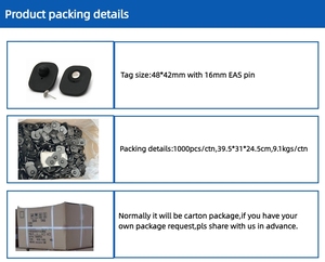 HR-TENDA HR-HT001 nhựa từ Mini Vuông <span class=keywords><strong>EAS</strong></span> RF cứng <span class=keywords><strong>tag</strong></span> cửa hàng quần áo nhãn an ninh từ Quảng Đông - Product Image 3