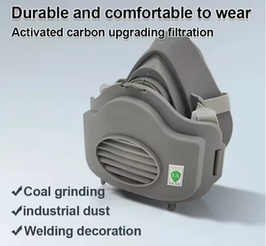 Masque demi-visage en silicone anti-poussière et anti-brume pour usine industrielle OEM & ODM, respirateur protecteur réutilisable 3200 avec filtre - Product Image 2