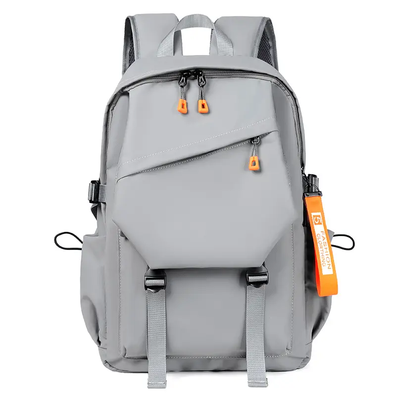 Custom Logo Grey Stylish Waterproof Students School Backpack Boys Shockproof Laptop Bag Large School Backpack