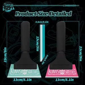 KUNAISI Outils de nettoyage de voiture Raclette à manche en aluminium et grattoir en TPU <span class=keywords><strong>Film</strong></span> de fenêtre en caoutchouc et outil de teinte - Product Image 2