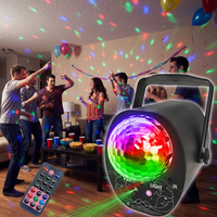 Bola de discoteca portátil con 16 patrones para discoteca, proyector láser LED para fiesta y escenario, luces de DJ