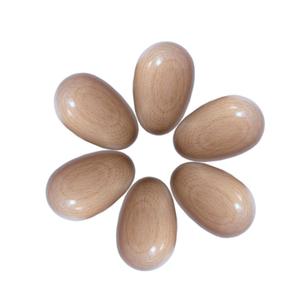เครื่องดนตรีออร์ฟ ของเล่นไม้บีช ไข่ไม้สำหรับการศึกษาปฐมวัย สีไม้ธรรมชาติ ไข่เสียงไม้ - Product Image 1