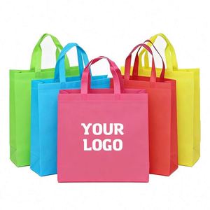 Hot Selling Colorful Business Advertising Shopping Bag Non Woven Handbag With Logo Custom Promotional Gifts - Product Image 1