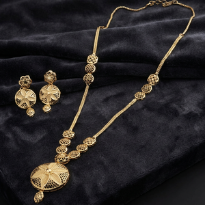 Juego de Joyería Largo de Latón Chapado en Oro de 14K, 18K, 24K al por Mayor, Collares de Moda, Juego de Joyería Largo de Diseño Tradicional - Product Image 1