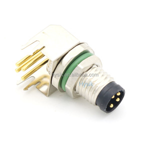 China Factory <strong>Supplier</strong> IP67 Waterproof M8 A Code Male Panel Connector 3 4 5 6 8 Pin Panel Mount <strong>PCB</strong> - Product Image 1