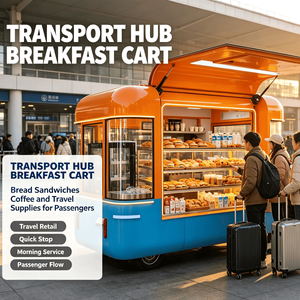 Carrito de Comida Móvil, Remolque <span class=keywords><strong>para</strong></span> Pizza, Camión de Comida Móvil Impermeable <span class=keywords><strong>para</strong></span> Catering y Venta al Aire Libre - Product Image 3