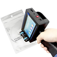 Printer Inkjet TIJ Manual Genggam 600 Dpi Tinta Cepat Kering Perangkat Penanda Digital USB untuk Pencetakan Kartu Kulit Label