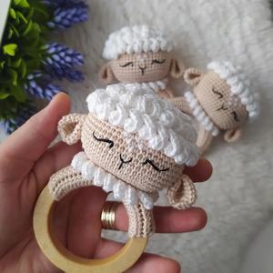 100% coton blanc mignon agneau bébé couette tricot à la main Animal bébé couverture Crochet enfants coton <span class=keywords><strong>mouton</strong></span> couette - Product Image 5