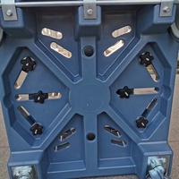 Chariot de rangement pour assiettes en PE pour cuisine de restaurant commercial, chariot à vaisselle réglable, capacité de 240 à 280 pièces, transport facile