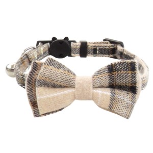 Ensemble collier et bandana à carreaux pour chien avec nœud papillon, fermeture à boucle réglable, style classique pour chiens toutes saisons - Product Image 6
