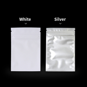 Resealable Zipper Top Clear Front Yin Yang Back Mini Smell Proof 3 Side Seal Storage Foil Pouch Jewellery Mylar Zip Lock Bag - Product Image 2