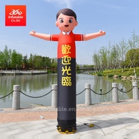 Figurine gonflable publicitaire extérieure style dessin animé, Danseur d'air lumineux LED personnalisé, représentant un médecin, accueillant les nouveaux clients