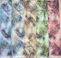 Tissu africain imprimé en coton raffiné pour robes de filles, vêtements de fête de mariage, vêtements pour enfants |   Tissu textile numérique coloré traditionnel