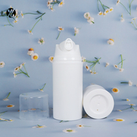 Emballage de soins de la peau écologique, flacon pompe sans air en plastique avec pompe blanche