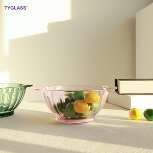 Set di Ciotole per Insalata in Vetro Borosilicato Design Nordico Ecologico Personalizzato Lavabile in Lavastoviglie e Microonde per Casa e Matrimoni - Product Image 3