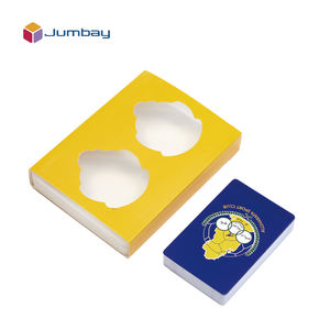 Double <span class=keywords><strong>jeu</strong></span> <span class=keywords><strong>de</strong></span> cartes à jouer avec matériaux facultatifs personnalisés Pochette en papier <span class=keywords><strong>de</strong></span> style fenêtre pour afficher votre logo à motifs Publicité - Product Image 4