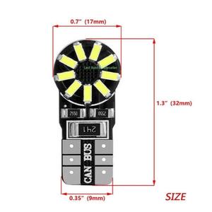 Ampoule LED Canbus 12V T10 W2W 3014 18SMD W5W T10 194 pour éclairage intérieur de voiture, signalisation, feux de position, plafonnier et lecture 100% signalisée - Product Image 2