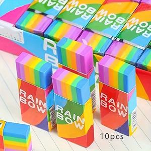 Kreativer Hochwertiger Regenbogen-Radiergummi Schul spezifischer staubfreier und spurloser Radiergummi - Product Image 5