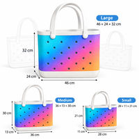 Sac de plage imprimé Eva, sacs de courses réutilisables, sac à main compact pliable, sac de natation pour enfants, imperméable