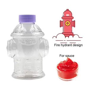 ייחודי 10oz Pet אש ברז עיצוב קריקטורה פלסטיק בקבוק רוטב