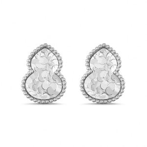 Dylam Fashion Design Rhodium 22K Gold Plated 925 Sterling Silver Gourd Shape <b>Stud</b> <b>Earrings</b> for Women Dress up <b>Fine</b> Jewelry - Product Image 1