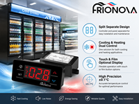 Contrôleur de température Frionova, plaque de commande pour refroidisseur/congélateur, relais 30A, 2 capteurs NTC/PTC, thermostat numérique, précision 0,1, 220V/110V