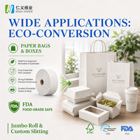 Papier de canne à sucre sans arbre pour cartes à motifs, manchons d'emballage, bandes décoratives, enveloppes pour pailles, papiers naturels en bagasse de canne à sucre, exportation