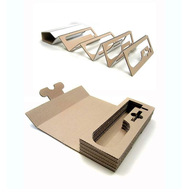 Customized 4 Pack Handheld Cardboard Wine Box Gift Recyclable Wine Box Holder for Cocktail Corrugated Board 6 Pack Beer Carrier — view 6