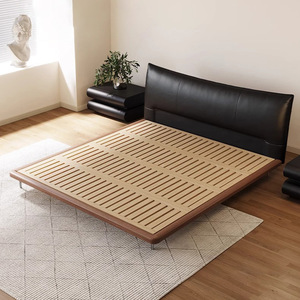 เตียงห้องนอนโลหะนิ่มหนังสองชั้นขนาดคิงไซส์1.8เมตรนอร์ดิกสไตล์อิตาลีใหม่ - Product Image 3