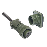 Connecteur d'alimentation circulaire Mil-C-5015 14S 1-7 broches à raccord fileté, étanche IP67, 500V 46A, prise MS3102A MS3108A MS3106A droite