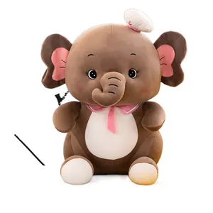Top Mode Plüschtiere Elefant mit Schleife Baby-Schlafkissen gefüllter Elefant-Spielzeug