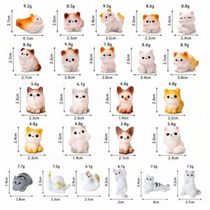 ตุ๊กตาแมวเรซิ่นขนาดเล็กหลากหลายแบบ ขายส่ง รูปปั้นลูกแมวน่ารัก สำหรับตกแต่งบ้าน ตุ๊กตาจำลอง สวนจิ๋ว ไมโครแลนด์สเคป งานฝีมือ DIY - Product Image 2