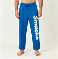Pantalones Deportivos de Algodón French Terry para Hombre, con Estampado Puff y Logotipo Personalizado