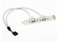 PLAQUE ARRIÈRE USB AF AVEC PC BORAD et 2 CÂBLES