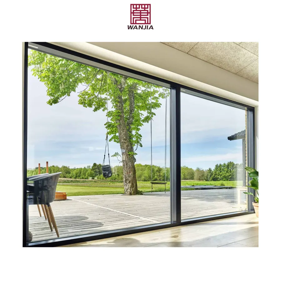 Exterior Soundproof Partition Fixed Window Tempered Glass Aluminum fixed windows