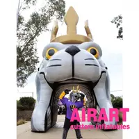 Durable inflatable animals mascot tunnel for sale,blow up inflatable wolf entrance for party ideas