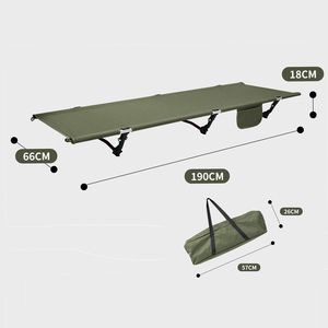 Lit de camping pliable ultraléger d'extérieur, compact et portable, lit de sieste pour le bureau, lit de randonnée, lit de plage BC256 - Product Image 2