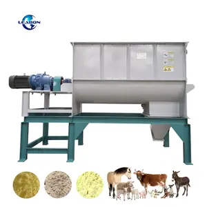 Maquinaria de mezcla de alimentos para ganado, mezclador de alimentación Animal, cinta en espiral, mezclador Horizontal