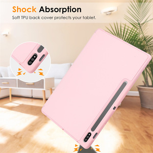 Tre volte cover per Tablet in Silicone Ultra sottile per Samsung Galaxy <span class=keywords><strong>Tab</strong></span> <span class=keywords><strong>S8</strong></span> <span class=keywords><strong>Plus</strong></span> <span class=keywords><strong>S8</strong></span> Ultra 2022 S7 FE S6 Lite - Product Image 6